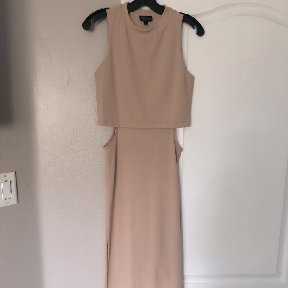 Fitted top shop dress with side cut outs